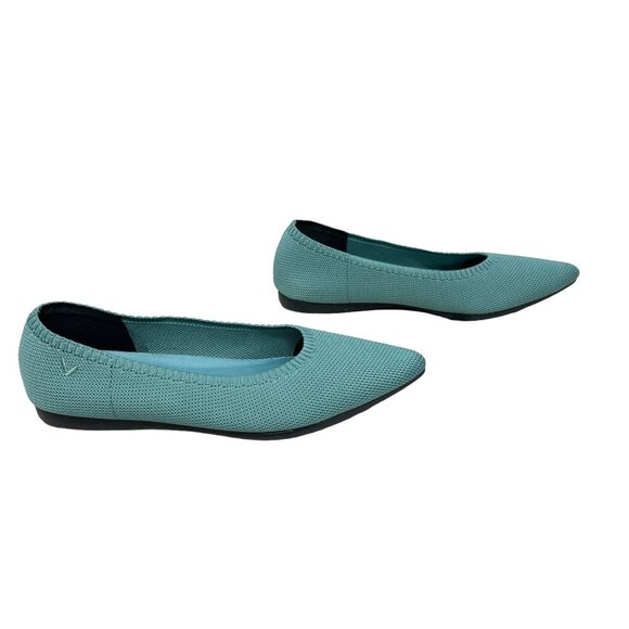 Vivaia Shoes - Vivaia Aria pointed toe knit washable teal green women's ballet flats sz 5 / 35